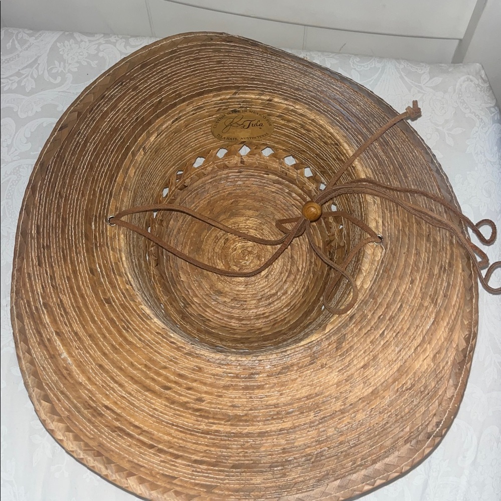 Tula Natural Tan Wide-Brim Straw Sun Hat with Vent Detail - Picture 7 of 7